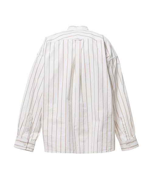 In・stru(men-tal).(インストルメンタル)の「Cotton High Density Stripe Long-sleeve Shirt(シャツ/ブラウス・メンズ・ホワイト/ライトブルー/ブラック・44)」の4枚目の写真
