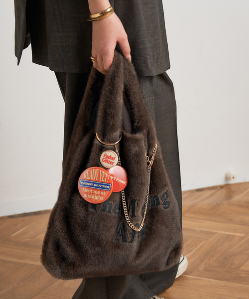 SKIN(スキン)の「【SKIN/スキン】Shaggy print Bag(トートバッグ・レディース・ブラウン/アイボリー・FREE)」の3枚目の写真