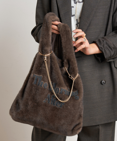 SKIN(スキン)の「【SKIN/スキン】Shaggy print Bag(トートバッグ・レディース・ブラウン/アイボリー・FREE)」の4枚目の写真
