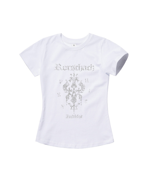 VENHIT(ベンヒット)の「ロルシャー スリムフィット 半袖Tシャツ(Tシャツ/カットソー・レディース・ホワイト/ブラック/カーキ/クリーム・SMALL/MEDIUM/LARGE)」の1枚目の写真