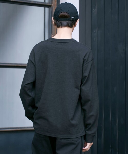 SMITH'S(スミス)の「SMITH'S(スミス)別注ヘンリーネックTシャツ(Tシャツ/カットソー・メンズ・ブラック/オフホワイト・S/M/L/XL)」の12枚目の写真