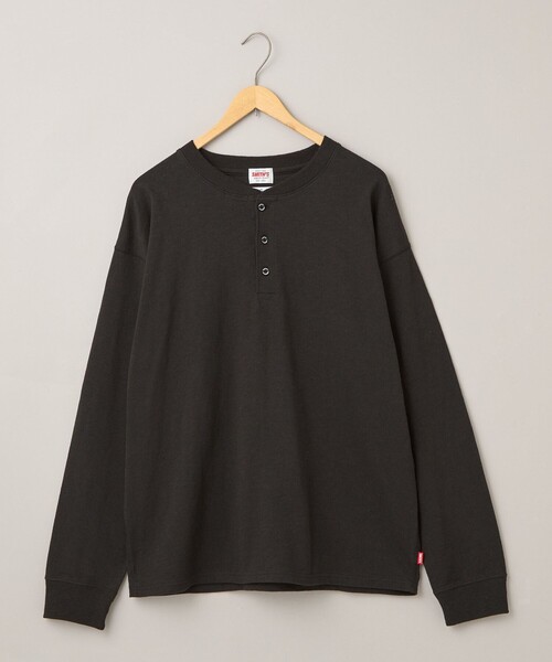 SMITH'S(スミス)の「SMITH'S(スミス)別注ヘンリーネックTシャツ(Tシャツ/カットソー・メンズ・ブラック/オフホワイト・S/M/L/XL)」の14枚目の写真