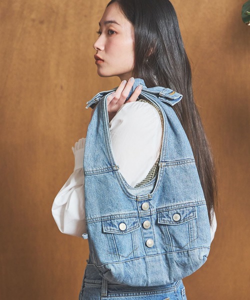 SOMETHING（サムシング）の「atelier SOMETHING　JACKET DETAIL BAG (SMALL)（トートバッグ・レディース・ブルー・FREE）」の2枚目の写真