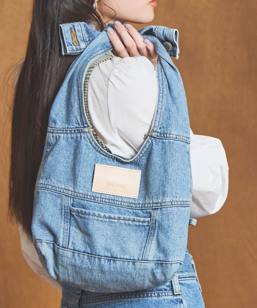 SOMETHING（サムシング）の「atelier SOMETHING　JACKET DETAIL BAG (SMALL)（トートバッグ・レディース・ブルー・FREE）」の3枚目の写真