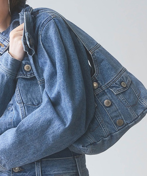 SOMETHING（サムシング）の「atelier SOMETHING　JACKET DETAIL BAG (SMALL)（トートバッグ・レディース・ブルー・FREE）」の5枚目の写真