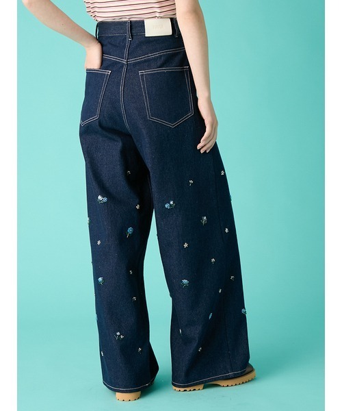 FURFUR（ファーファー）の「ビーズ刺繍デニムパンツ（デニムパンツ・レディース・グレー/ブルー/ライトブルー・0/1）」の13枚目の写真