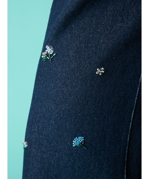 FURFUR（ファーファー）の「ビーズ刺繍デニムパンツ（デニムパンツ・レディース・グレー/ブルー/ライトブルー・0/1）」の16枚目の写真