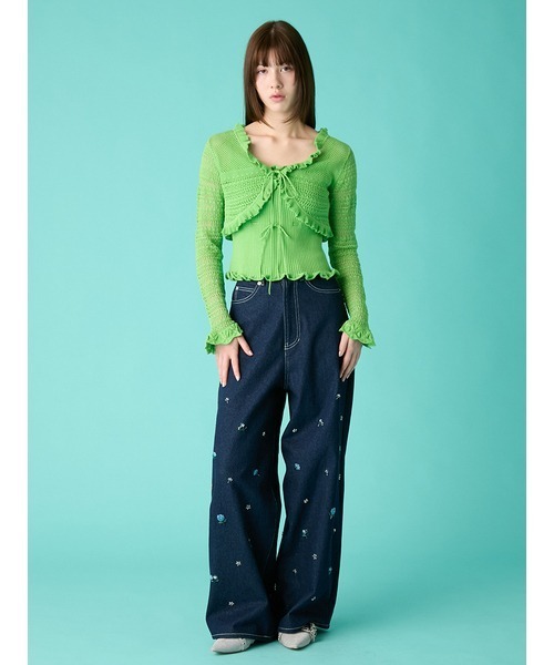 FURFUR（ファーファー）の「ビーズ刺繍デニムパンツ（デニムパンツ・レディース・グレー/ブルー/ライトブルー・0/1）」の22枚目の写真