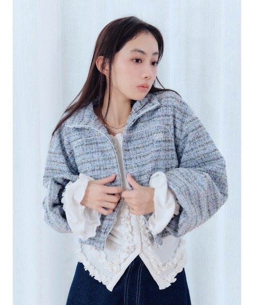 FURFUR（ファーファー）の「ビーズ刺繍デニムパンツ（デニムパンツ・レディース・グレー/ブルー/ライトブルー・0/1）」の11枚目の写真