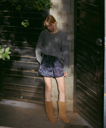 ODER（オディエール）の「キルティングショート裏起毛バンディングパンツ-ネイビー（その他パンツ）」