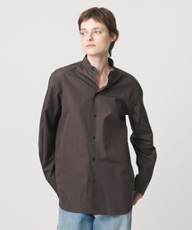 <LOEFF>コットン ブロード バンドカラー シャツ