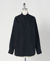 <LOEFF>コットン ブロード バンドカラー シャツ