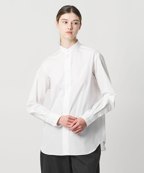 LOEFF＞コットン ブロード バンドカラー シャツ（シャツ/ブラウス
