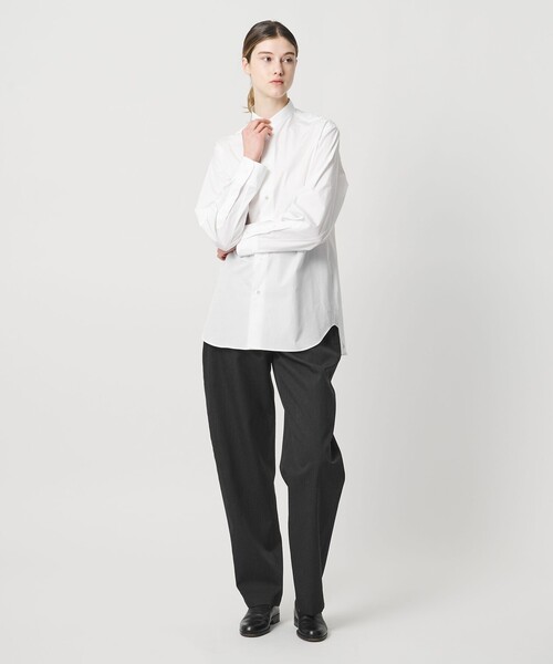 LOEFF＞コットン ブロード バンドカラー シャツ（シャツ/ブラウス