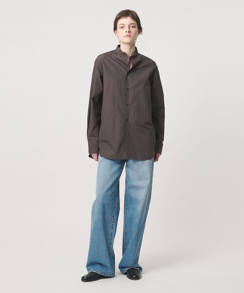 LOEFF＞コットン ブロード バンドカラー シャツ（シャツ/ブラウス 