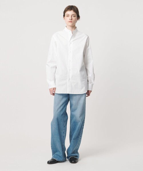 LOEFF＞コットン ブロード バンドカラー シャツ（シャツ/ブラウス