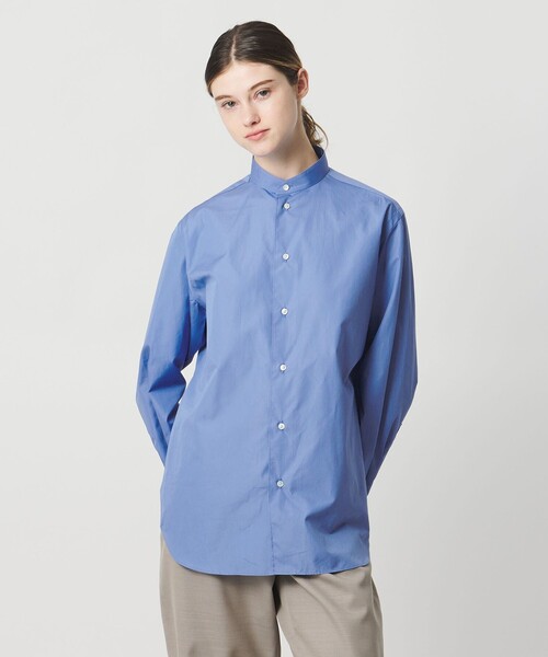 LOEFF＞コットン ブロード バンドカラー シャツ（シャツ/ブラウス