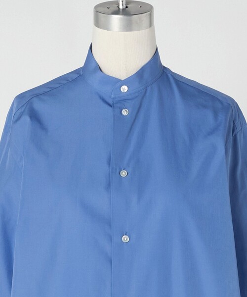 LOEFF(ロエフ)の「<LOEFF>コットン ブロード バンドカラー シャツ(シャツ/ブラウス・レディース・ホワイト/コバルトブルー/ネイビー・0/1)」の7枚目の写真