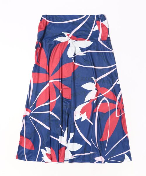 Maunaloa(マウナロア)の「【Maunaloa】Ocean Blue Bird ティアレトアマキシスカート(スカート・レディース・ネイビー/モスグリーン/ブラック・LL/ML)」の3枚目の写真
