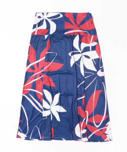 Maunaloa(マウナロア)の「【Maunaloa】Ocean Blue Bird ティアレトアマキシスカート(スカート・レディース・ネイビー/モスグリーン/ブラック・LL/ML)」の6枚目の写真