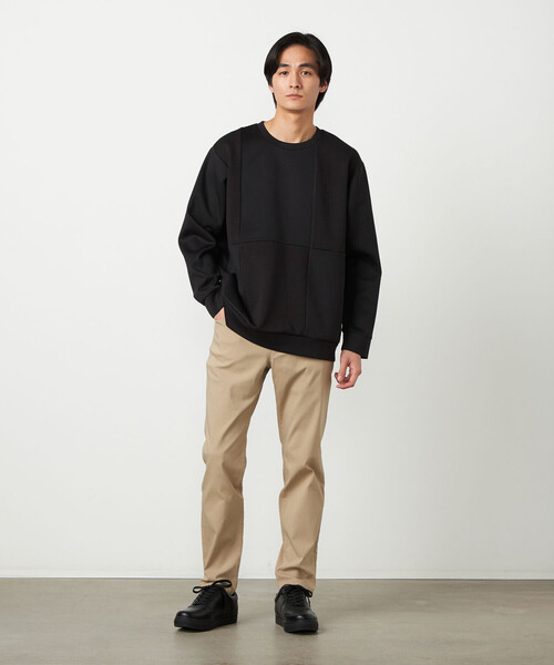 COMME CA ISM(コムサイズム)の「ヘリンボーンコンビ プルオーバー(Tシャツ/カットソー・メンズ・ホワイト/カーキ/ブラック・LARGE/MEDIUM)」の8枚目の写真