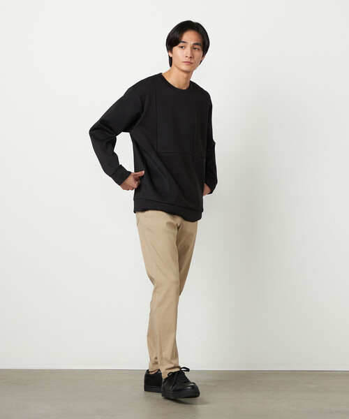 COMME CA ISM(コムサイズム)の「ヘリンボーンコンビ プルオーバー(Tシャツ/カットソー・メンズ・ホワイト/カーキ/ブラック・LARGE/MEDIUM)」の9枚目の写真