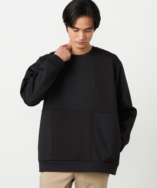 COMME CA ISM(コムサイズム)の「ヘリンボーンコンビ プルオーバー(Tシャツ/カットソー・メンズ・ホワイト/カーキ/ブラック・LARGE/MEDIUM)」の10枚目の写真