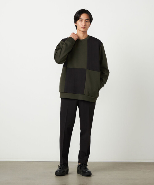 COMME CA ISM(コムサイズム)の「ヘリンボーンコンビ プルオーバー(Tシャツ/カットソー・メンズ・ホワイト/カーキ/ブラック・LARGE/MEDIUM)」の12枚目の写真