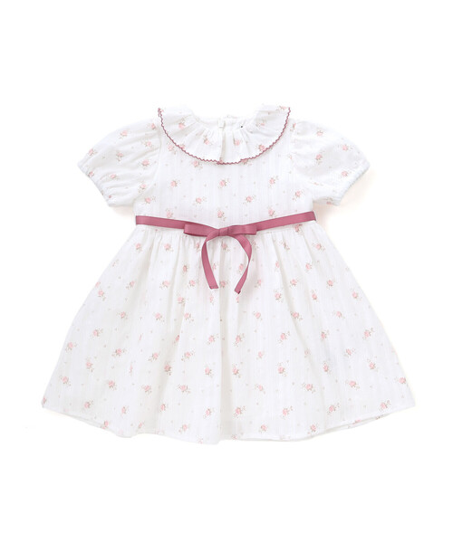 BeBe（ベベ）の「【お揃い】花柄フリルカラーパフスリーブワンピース（その他ベビーウェア・キッズ・イエロー系その他/ピンク系その他・80ｃｍ/90cm）」の6枚目の写真