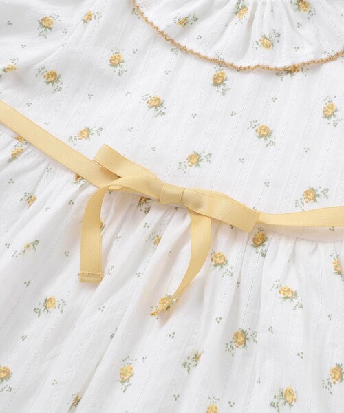BeBe（ベベ）の「【お揃い】花柄フリルカラーパフスリーブワンピース（その他ベビーウェア・キッズ・イエロー系その他/ピンク系その他・80ｃｍ/90cm）」の12枚目の写真