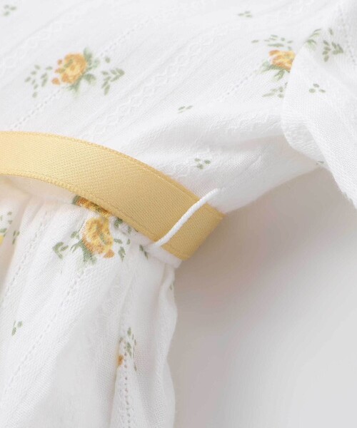 BeBe（ベベ）の「【お揃い】花柄フリルカラーパフスリーブワンピース（その他ベビーウェア・キッズ・イエロー系その他/ピンク系その他・80ｃｍ/90cm）」の13枚目の写真