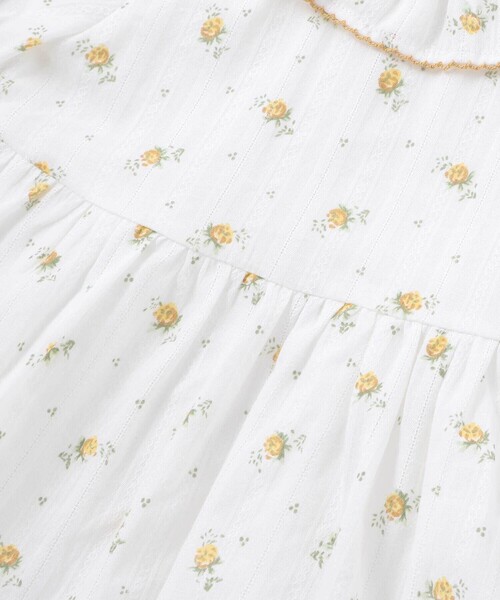 BeBe（ベベ）の「【お揃い】花柄フリルカラーパフスリーブワンピース（その他ベビーウェア・キッズ・イエロー系その他/ピンク系その他・80ｃｍ/90cm）」の14枚目の写真