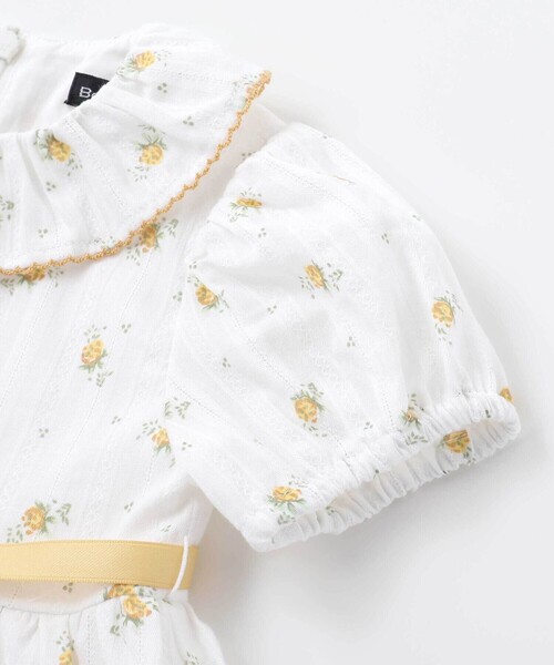 BeBe（ベベ）の「【お揃い】花柄フリルカラーパフスリーブワンピース（その他ベビーウェア・キッズ・イエロー系その他/ピンク系その他・80ｃｍ/90cm）」の15枚目の写真