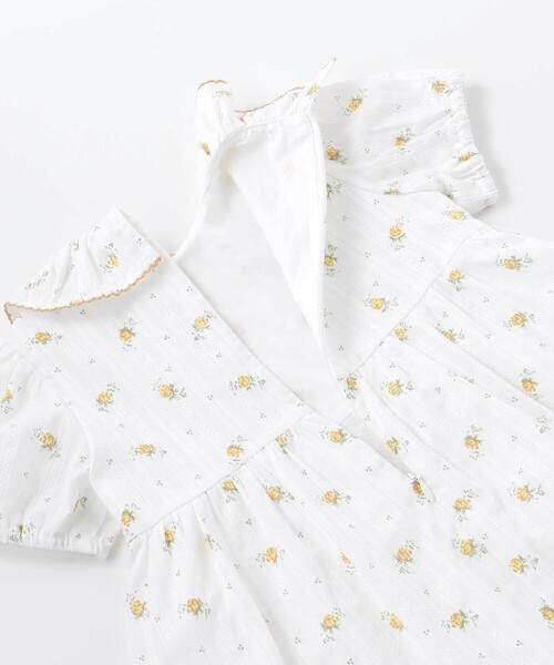 BeBe（ベベ）の「【お揃い】花柄フリルカラーパフスリーブワンピース（その他ベビーウェア・キッズ・イエロー系その他/ピンク系その他・80ｃｍ/90cm）」の16枚目の写真