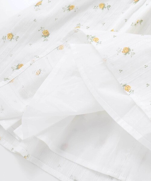 BeBe（ベベ）の「【お揃い】花柄フリルカラーパフスリーブワンピース（その他ベビーウェア・キッズ・イエロー系その他/ピンク系その他・80ｃｍ/90cm）」の18枚目の写真