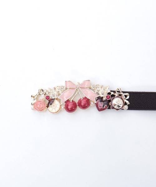 axes femme（アクシーズファム）の「ディヴェールショコラ細ベルト（ベルト・レディース・ピンク/ゴールド・FREE）」の10枚目の写真