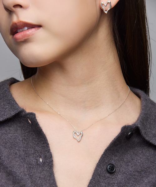 norme(ノーム)の「【SILVER925】ノーム オープン ハート ピアス / norme open heart pierce(ピアス(両耳用)・レディース・シルバー・FREE)」の10枚目の写真