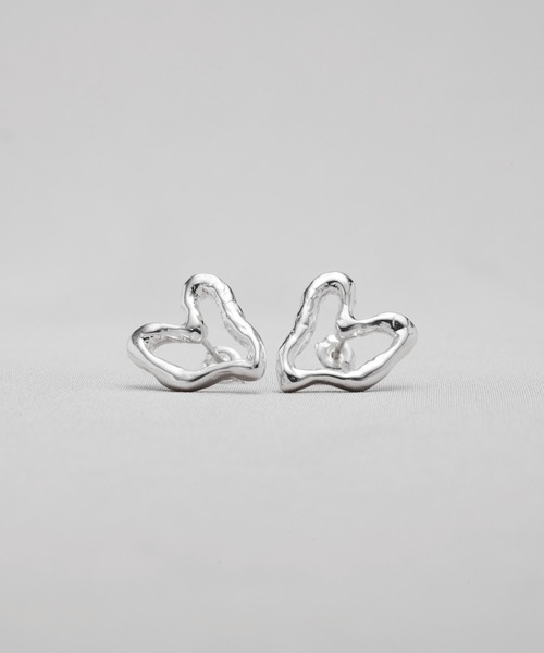 norme(ノーム)の「【SILVER925】ノーム オープン ハート ピアス / norme open heart pierce(ピアス(両耳用)・レディース・シルバー・FREE)」の5枚目の写真