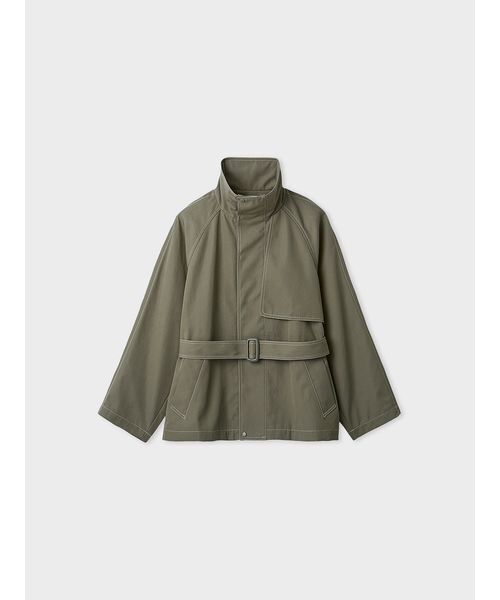 MIESROHE(ミースロエ)の「【セットアップ対応】撥水/リサイクルショートトレンチ(トレンチコート・レディース・カーキ/ホワイト/ベージュ・0/1)」の3枚目の写真