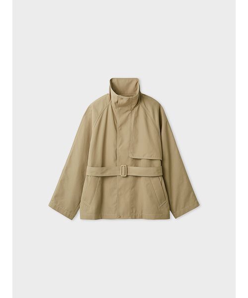 MIESROHE(ミースロエ)の「【セットアップ対応】撥水/リサイクルショートトレンチ(トレンチコート・レディース・カーキ/ホワイト/ベージュ・0/1)」の4枚目の写真