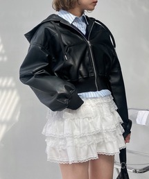 AS KNOW AS plus | ◯フード付き クロップド丈ジャケット  セットアップ対応(その他アウター)