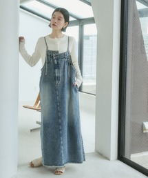 hunch（ハンチ）の「デニム/ツイル ジャンパースカート（ジャンパースカート）」