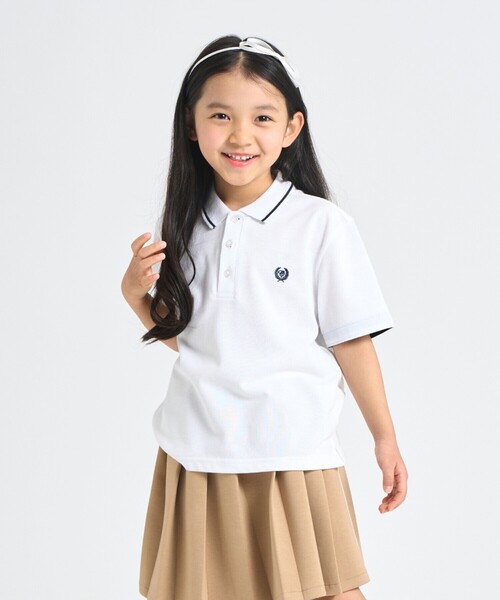 COMME CA ISM(コムサイズム)の「ベーシック ポロシャツ(ポロシャツ・キッズ・ネイビー/ホワイト・100cm/110cm/120cm/140cm/150cm/130cm)」の2枚目の写真