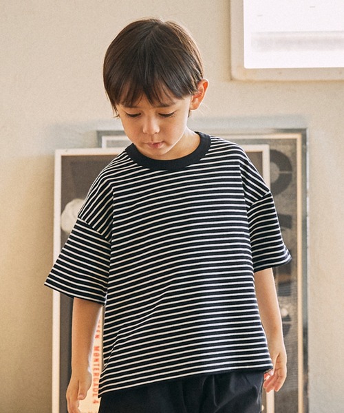 GENERATOR（ジェネレーター）の「GENERATOR/ジェネレーター ボーダーTシャツ（Tシャツ/カットソー・キッズ・ホワイト/ブラック・XL/L/M）」の2枚目の写真