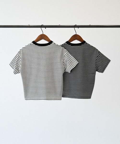 GENERATOR（ジェネレーター）の「GENERATOR/ジェネレーター ボーダーTシャツ（Tシャツ/カットソー・キッズ・ホワイト/ブラック・XL/L/M）」の10枚目の写真