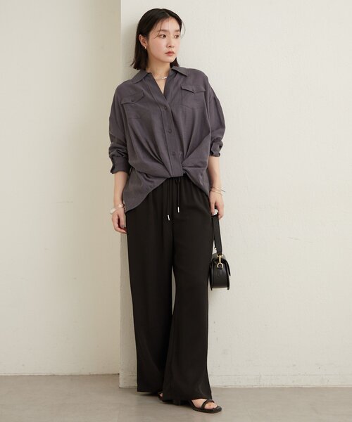 Omekashi(オメカシ)の「イージーパンツ(その他パンツ・レディース・オフホワイト/ブラック/チャコールグレー・38/36/PS)」の9枚目の写真