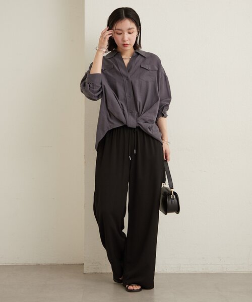 Omekashi(オメカシ)の「イージーパンツ(その他パンツ・レディース・オフホワイト/ブラック/チャコールグレー・38/36/PS)」の10枚目の写真