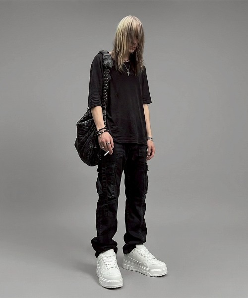 DISTORTION(ディストーション)の「ディストーション ディセント DISTORTION DISSENT 4cm メンズ 厚底 スニーカー DIS25F0006(スニーカー・メンズ・White/Black・40/41/42/43)」の17枚目の写真