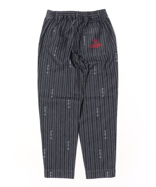 Vivienne Westwood(ヴィヴィアンウエストウッド)の「LOGO STRIPE JQ DENIM スリムトラウザーズ(その他パンツ・レディース・ブルー系その他・FREE)」の2枚目の写真