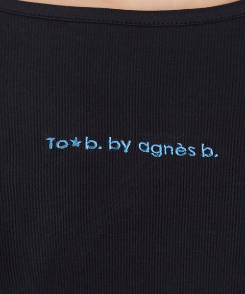 To b. by agnes b.（トゥービーバイアニエスベー）の「カラー ロゴ 刺繍 長袖 Tシャツ（Tシャツ/カットソー・レディース・ブラック系その他・38/40）」の8枚目の写真